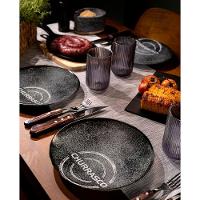 Prato Raso Tramontina Churrasco Carbon Em Porcelana Decorada 25 Cm - 3