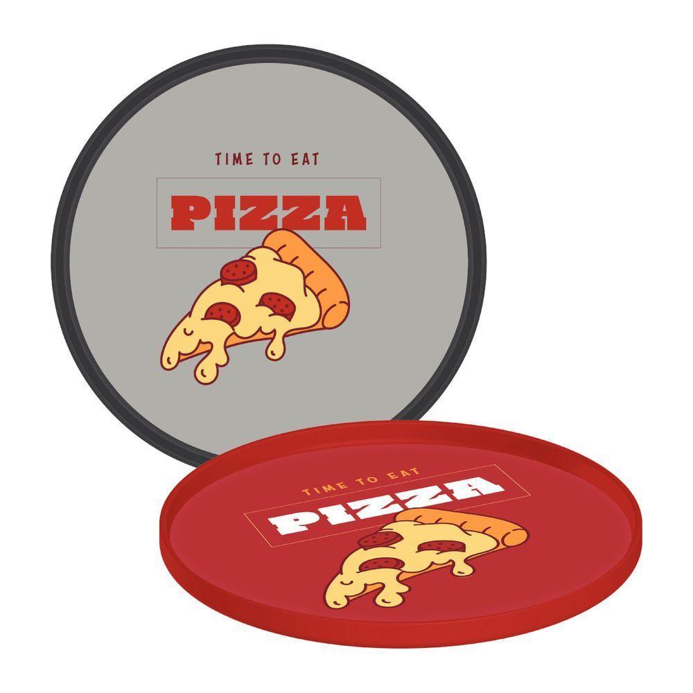 Prato Tramontina Pizza Em Polipropileno Cinza 20 Cm - 1