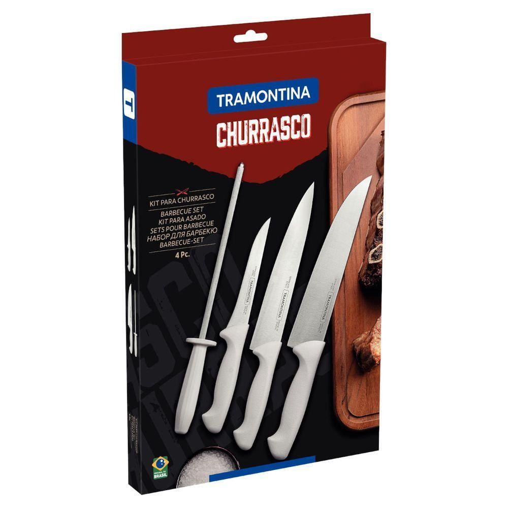 Jogo De Facas Para Churrasco Tramontina Aço Inox Polipropileno 4 Peças - 3