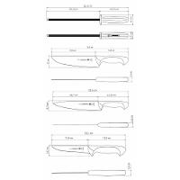Jogo De Facas Para Churrasco Tramontina Aço Inox Polipropileno 4 Peças - 4