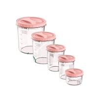 Porta Mantimento Conjunto De Potes Tampa Com Rosca 5 Peças - 1