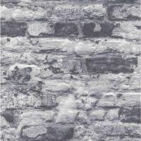 Papel De Parede Infinity Tijolo Cinza Grafite If3202 - Rolo 10m X 0,53m - 1