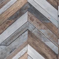 Papel De Parede Exposure Ep3401 Painel De Madeira Chevron - Rolo 10m X 0,53m - 1