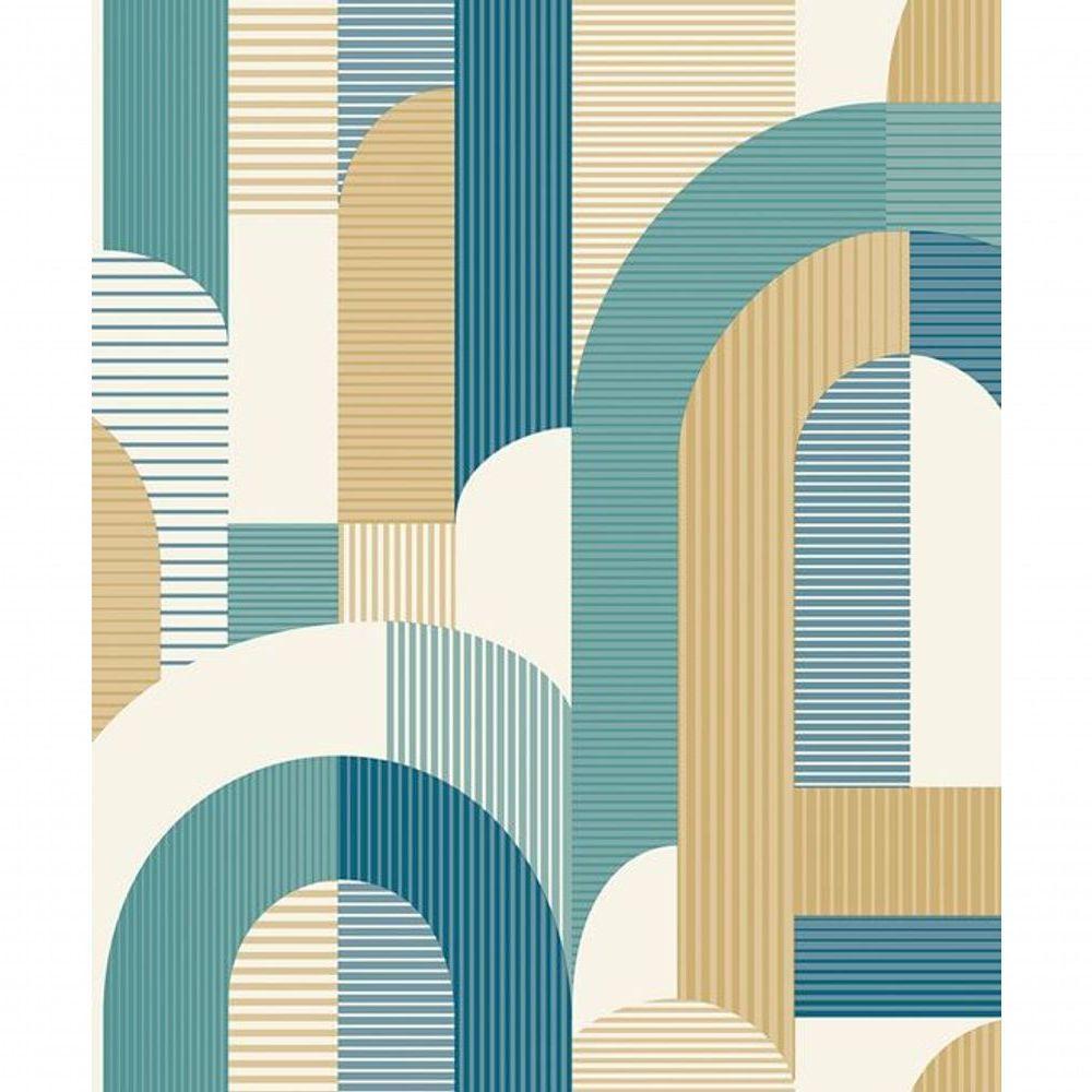 Papel De Parede Maison Geométrico Azul Mn3612 - 2