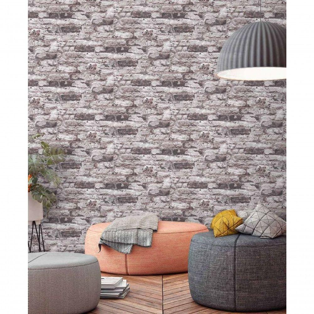 Papel De Parede Infinity Tijolo If3201 - Rolo 10m X 0,53m - 2