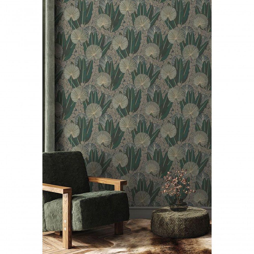 Papel De Parede Muse Folhagem Verde A54701 - 1