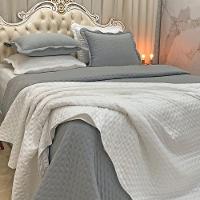 Kit Cobre Leito Colcha Casa Scarpa Perone King Dupla Face Toque De Pluma Micro Percal 300 Fios 3 Peças Cinza - 6