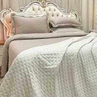 Kit Cobre Leito Colcha Casa Scarpa Perone Padrão Dupla Face Toque De Pluma Micro Percal 300 Fios 3 Peças Cáqui - 3