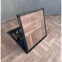 Tampa De Piscina Para Casa De Maquina Com Grelha Invisível 80x80cm Preto - 2