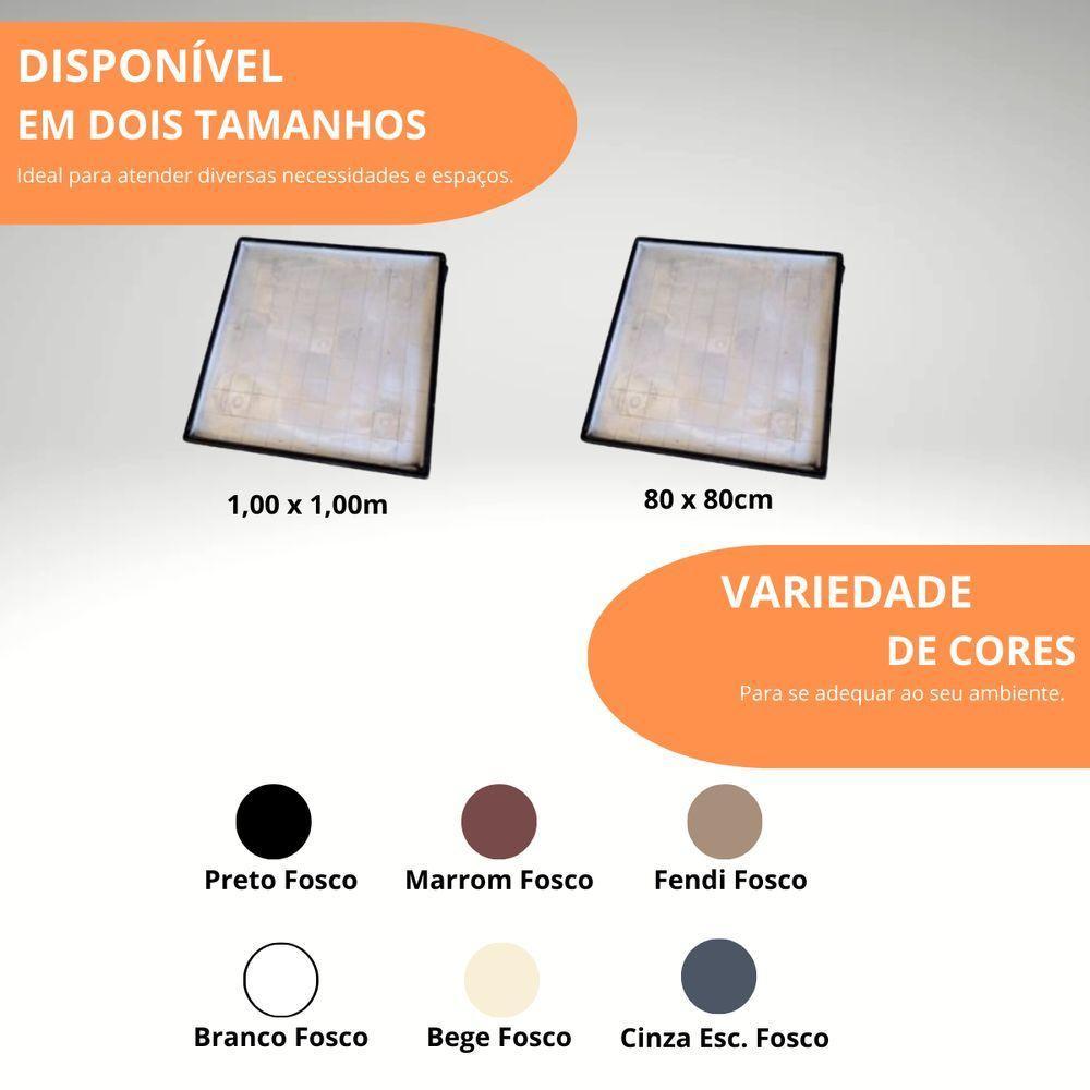 Tampão Tampa Casa Máquinas Piscina 80x80 Com Amortecedor Canaleta Invisível Branco - 3