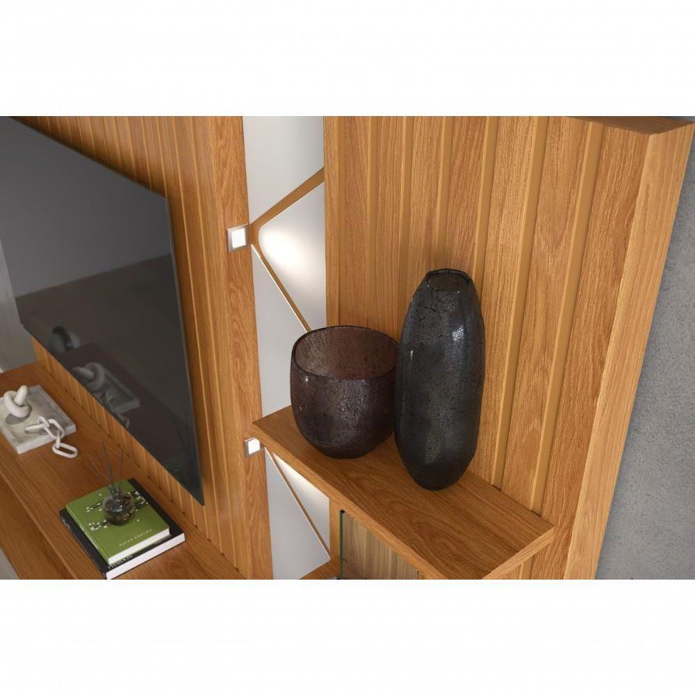 Home Cross Frisado Painel Para Tvs Até 55'' 4 Portas Jequitiba-off White Perolizado Lukaliam - 3