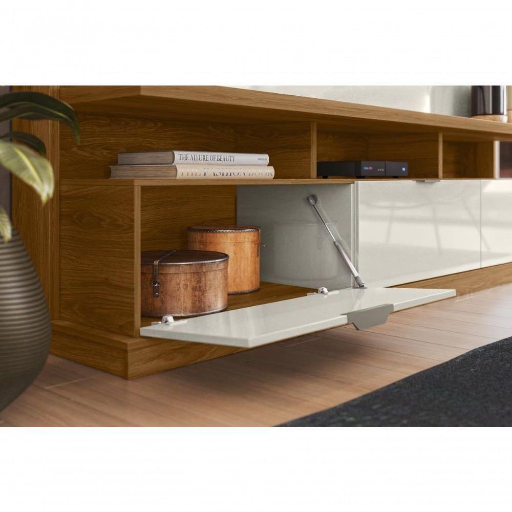 Home Bilbao 2024 Painel Para Tvs Até 70" 3 Portas Jequitiba-off White Perolizado Lukaliam - 2