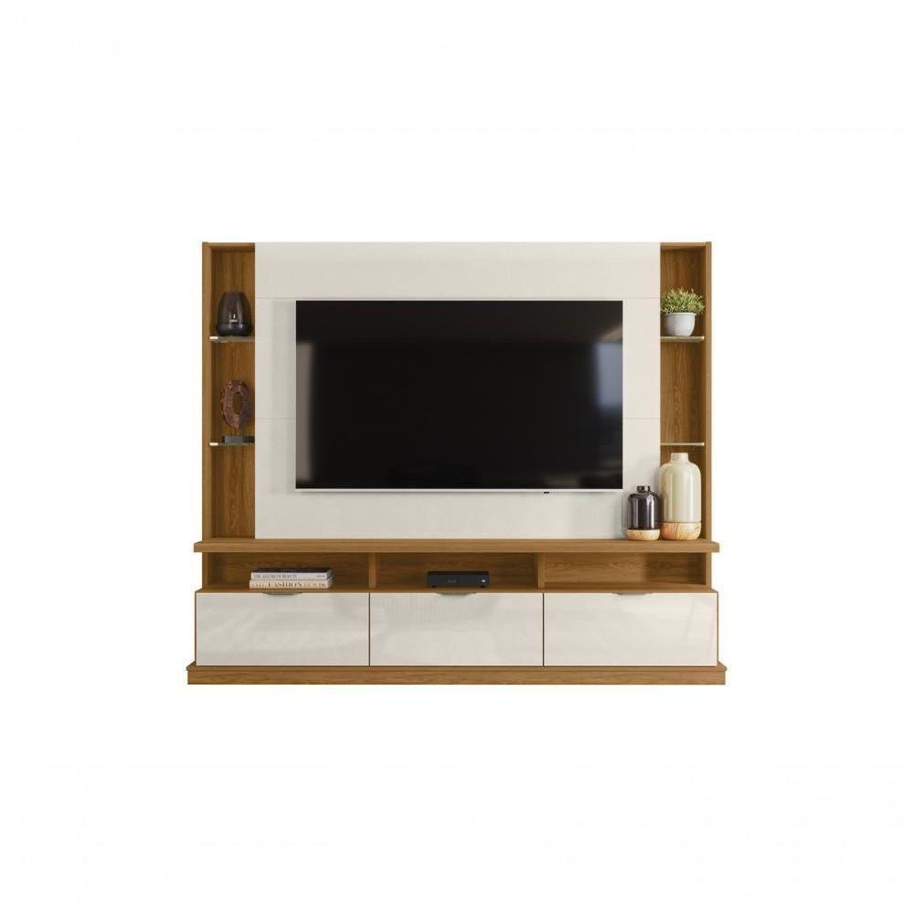 Home Bilbao 2024 Painel Para Tvs Até 70" 3 Portas Jequitiba-off White Perolizado Lukaliam - 3