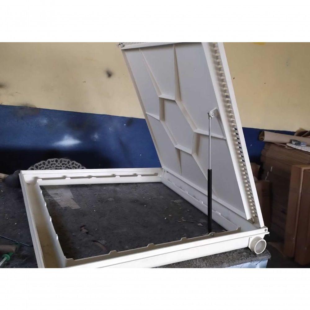 Tampão 80x80 Rebaixada Com Grelha Piscinas Tampa Casa Máquinas Piscina Bege Escuro - 3