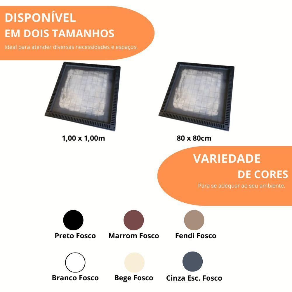 Tampão 80x80 Rebaixada Com Grelha Piscinas Tampa Casa Máquinas Piscina Bege Escuro - 7