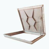 Tampão 80x80 Rebaixada Com Grelha Piscinas Tampa Casa Máquinas Piscina Bege Escuro - 2