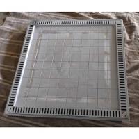 Tampão 80x80 Rebaixada Com Grelha Piscinas Tampa Casa Máquinas Piscina Bege Escuro - 10