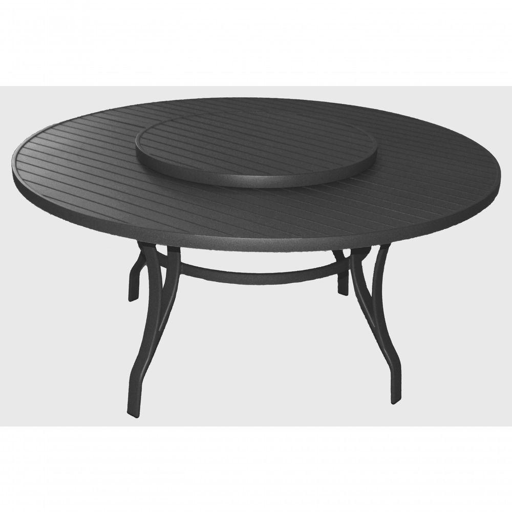 Kit Piscina Mesa Giratória 1,60m + 8 Cadeiras E Espreguiçadeiras área Externa Preto - 2