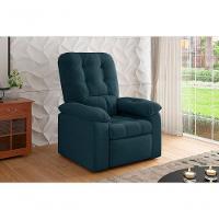 Poltrona Esmeralda Retrátil/reclinável Suede Petróleo - Xflex Sofás - 1