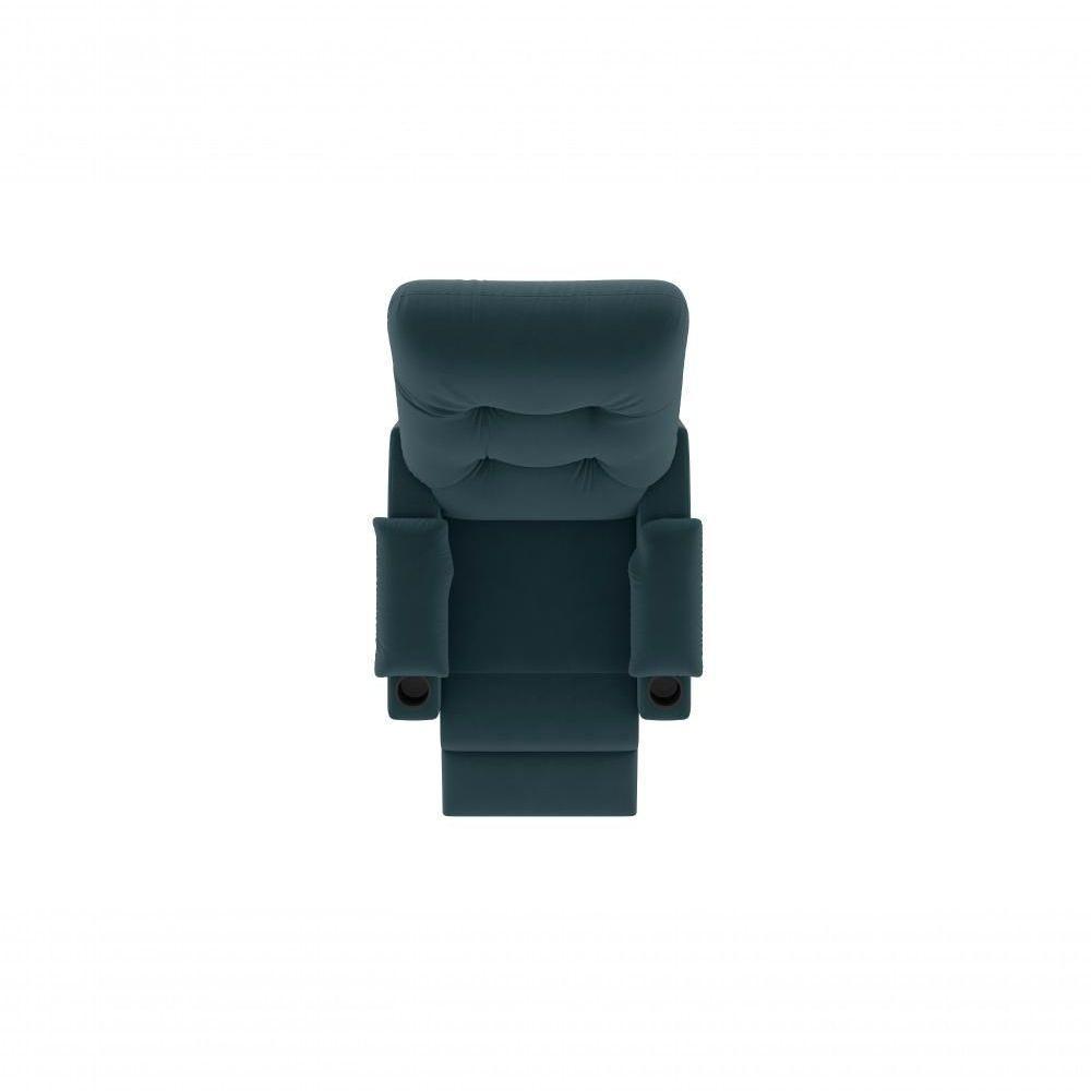 Poltrona Columbia Retrátil/reclinável Porta Copos Suede Petróleo - Xflex Sofás - 6