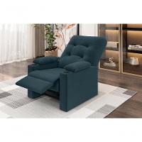 Poltrona Columbia Retrátil/reclinável Porta Copos Suede Petróleo - Xflex Sofás - 1