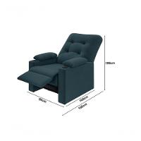 Poltrona Columbia Retrátil/reclinável Porta Copos Suede Petróleo - Xflex Sofás - 2