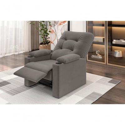 Poltrona Columbia Retrátil/reclinável Porta Copos Suede Cinza - Xflex Sofás