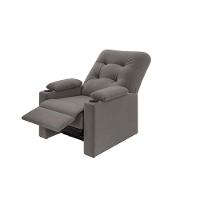 Poltrona Columbia Retrátil/reclinável Porta Copos Suede Cinza - Xflex Sofás - 5