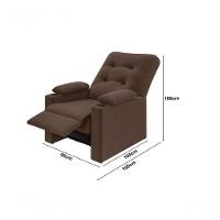 Poltrona Columbia Retrátil/reclinável Porta Copos Suede Marrom - Xflex Sofás - 2
