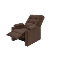 Poltrona Columbia Retrátil/reclinável Porta Copos Suede Marrom - Xflex Sofás - 3