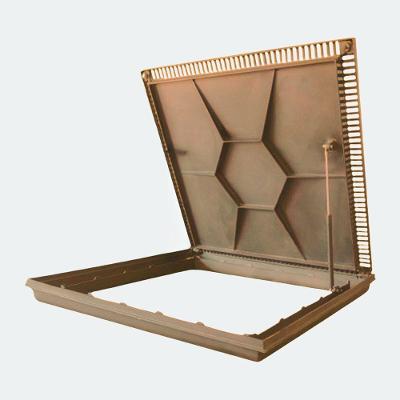Tampa De Piscina Para Casa De Maquina Com Grelha Invisível 80x80cm Fendi