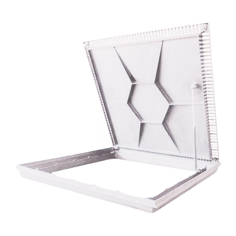 Tampa De Piscina Para Casa De Maquina Com Grelha Invisível 80x80cm Branco - 6