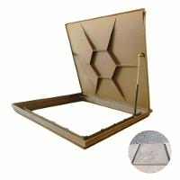 Tampão Tampa Casa De Maquina 80x80 Com Rebaixo Para Piso Aluminio Fendi - 1