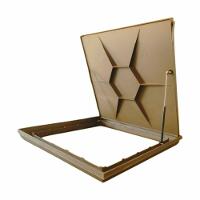 Tampão Tampa Casa De Maquina 80x80 Com Rebaixo Para Piso Aluminio Fendi - 5