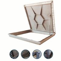 Tampa De Piscina Para Casa De Maquina Com Grelha Invisível 80x80cm Bege Escuro - 2