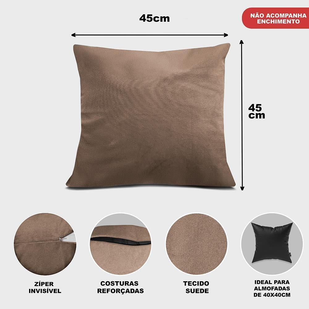 Kit 2 Capas De Almofadas Velusoft Castor 45x45cm Cama Inbox - 2