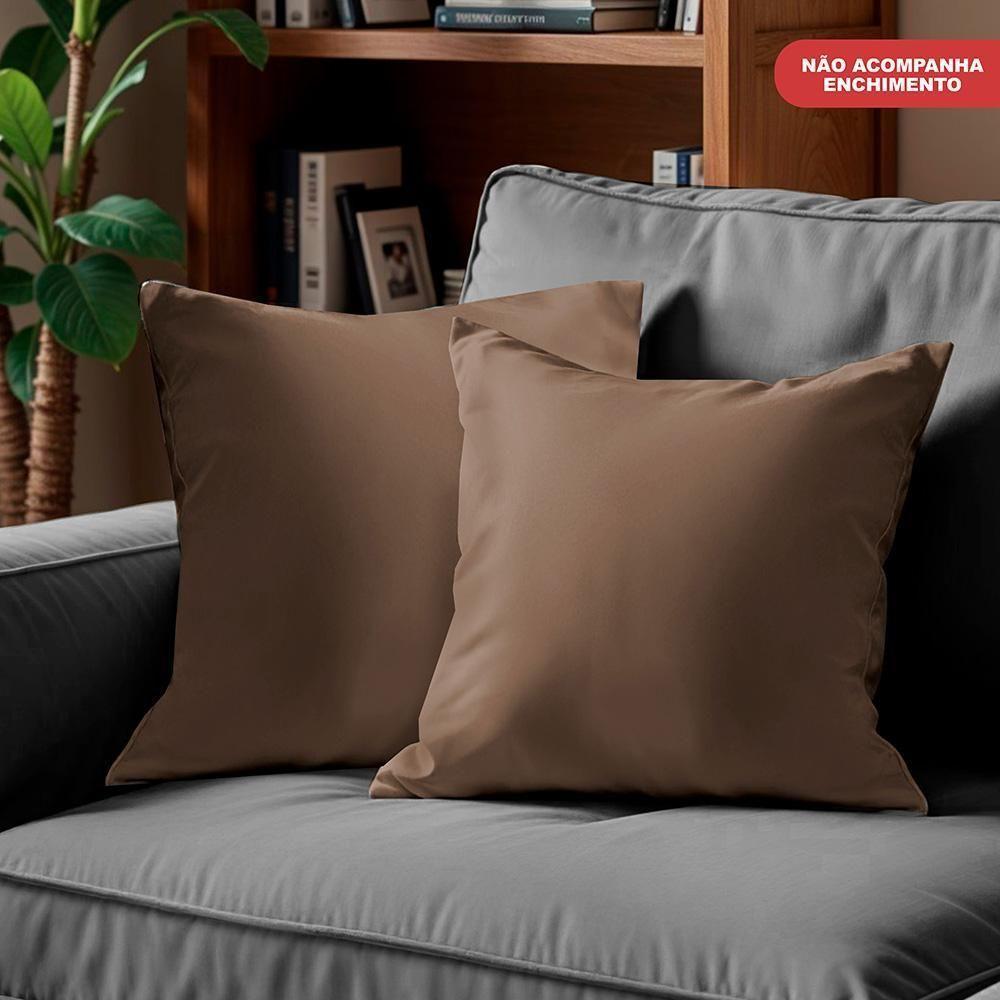 Kit 2 Capas De Almofadas Velusoft Castor 45x45cm Cama Inbox - 4