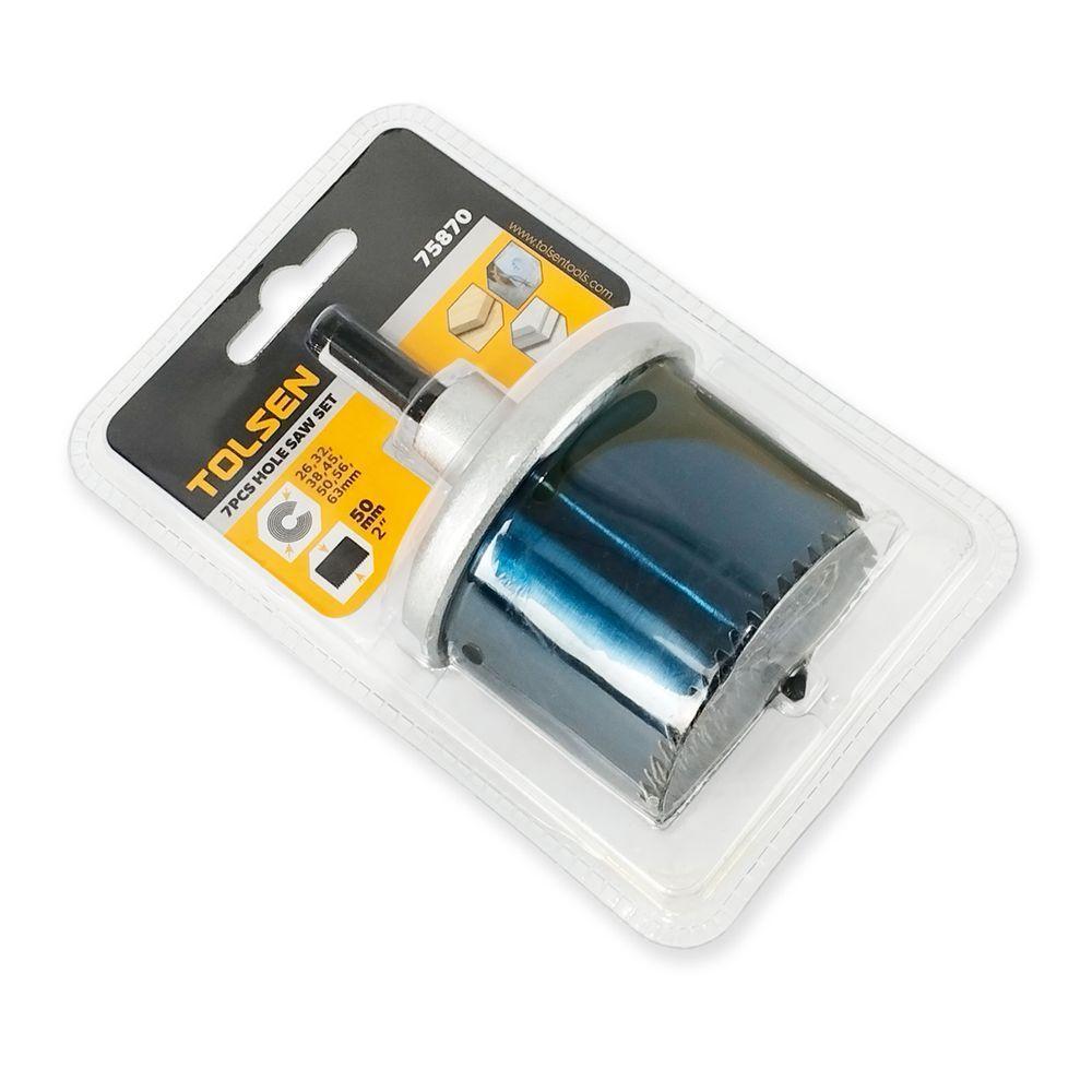 Jogo Kit Serra Copo Madeira 50mm 2\" 7 Peças Único - 1