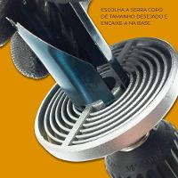 Jogo Kit Serra Copo Madeira 50mm 2\" 7 Peças Único - 7