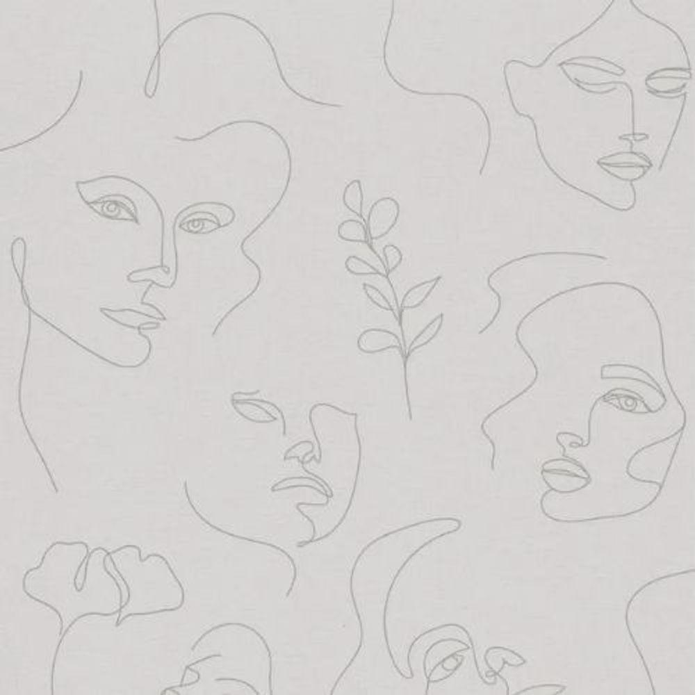 Papel De Parede Kylie Fotográfico Cinza 6842-30 - 1