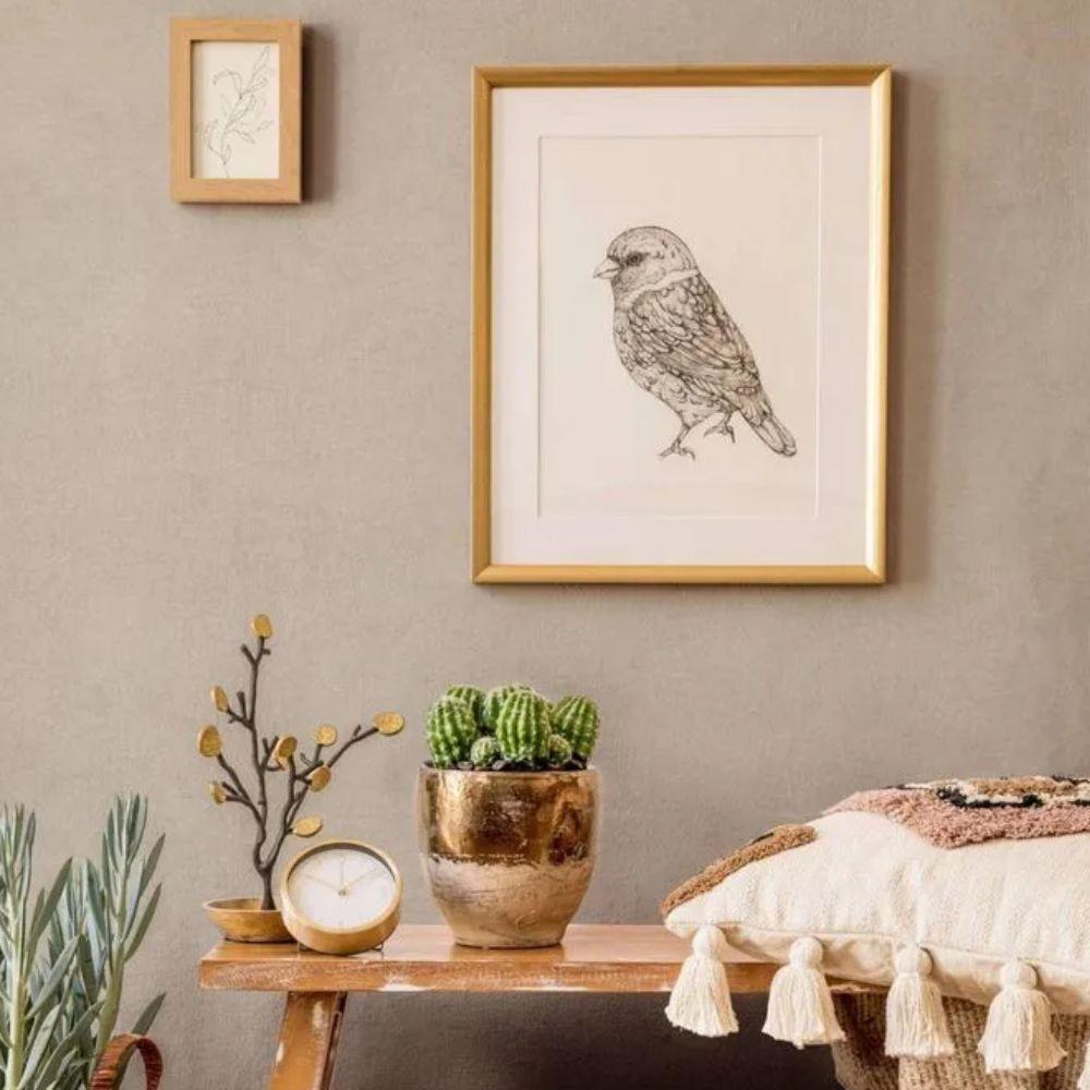 Papel De Parede Ivy Aspecto Têxtil Bege 6724-10-i - 2