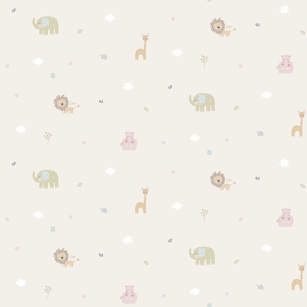 Papel De Parede Lullaby Bege 2221 - Rolo 10m X 0,53m - 1