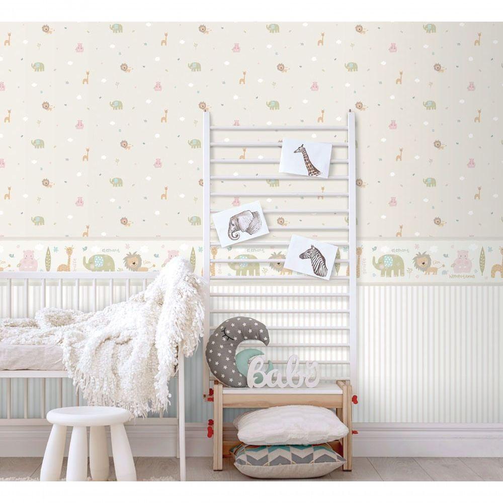 Papel De Parede Lullaby Bege 2221 - Rolo 10m X 0,53m - 2