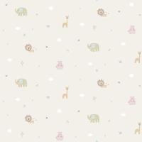 Papel De Parede Lullaby Bege 2221 - Rolo 10m X 0,53m - 1