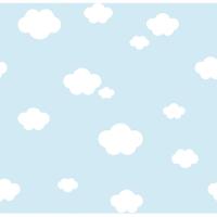 Papel De Parede Treboli Azul Nuvens 5871 - Rolo 10m X 0,53m - 1