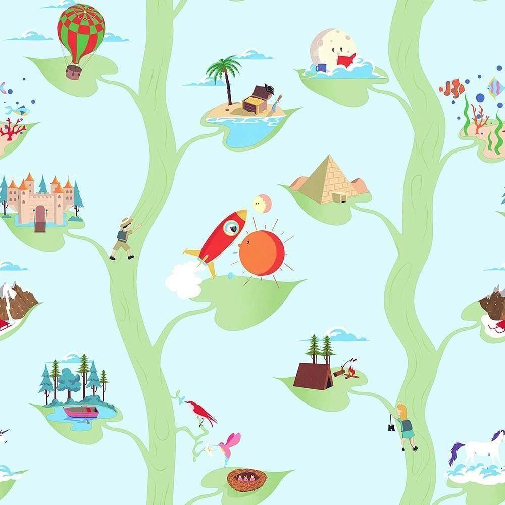 Papel De Parede Play Cipó Divertido 97614 - Rolo 10m X 0,53m - 1