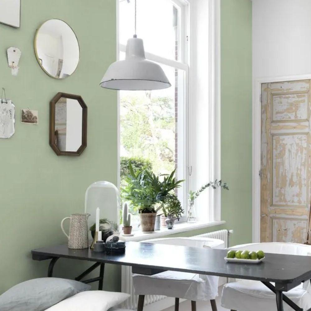 Papel De Parede Concrete Aspecto Têxtil Verde 484588 - 2