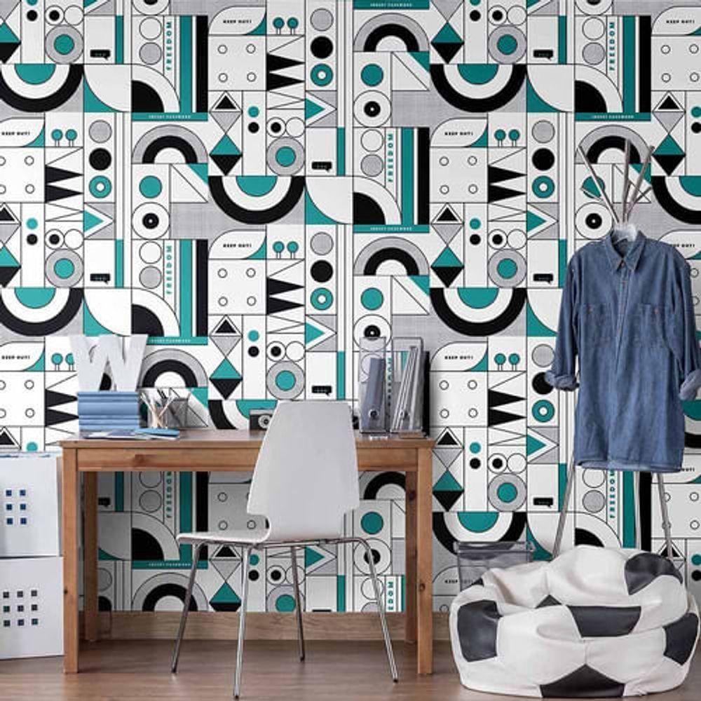 Papel De Parede Play Geométrico 99503 - Rolo 10m X 0,53m - 2