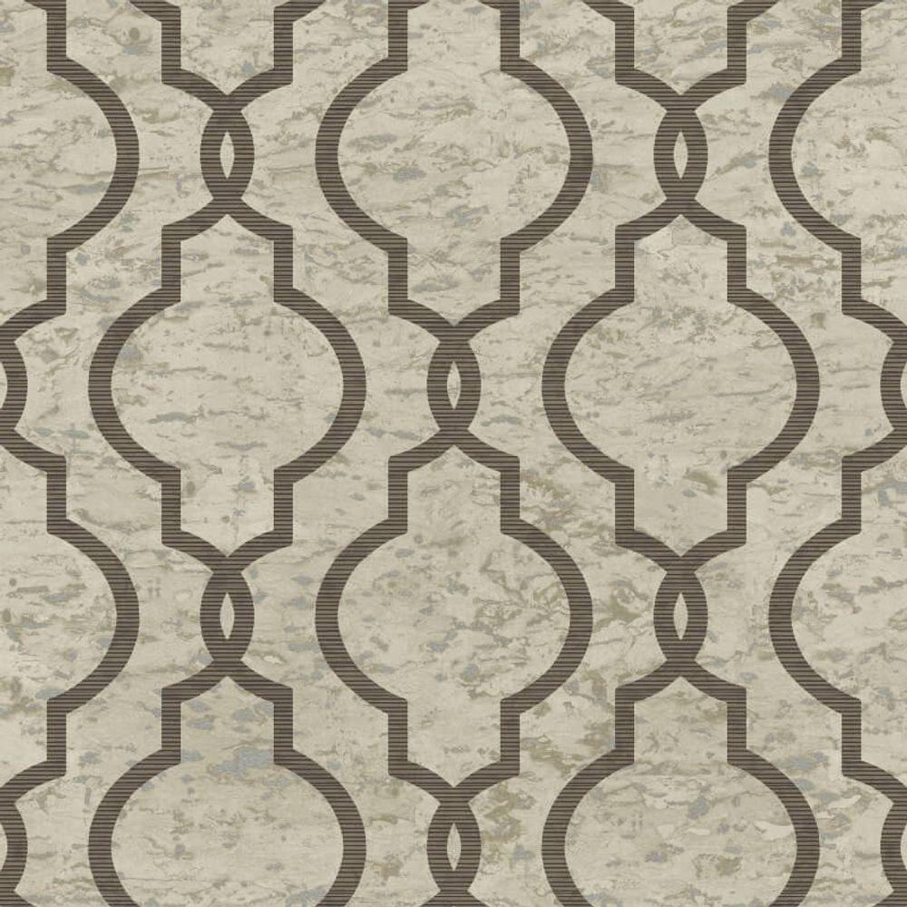 Papel De Parede Shimmer Geometria Em Mármore Uk20907 - Rolo 10m X 0,52m - 1