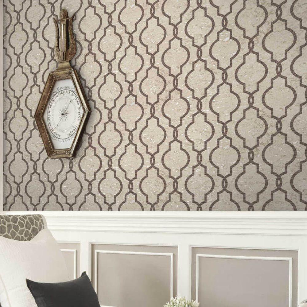 Papel De Parede Shimmer Geometria Em Mármore Uk20907 - Rolo 10m X 0,52m - 2